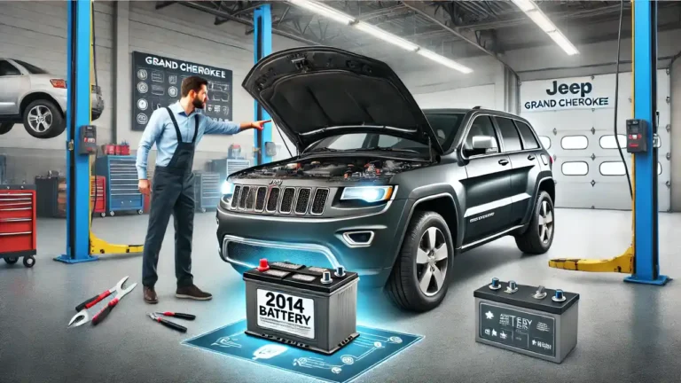 Where is the Battery on a 2014 Jeep Grand Cherokee?